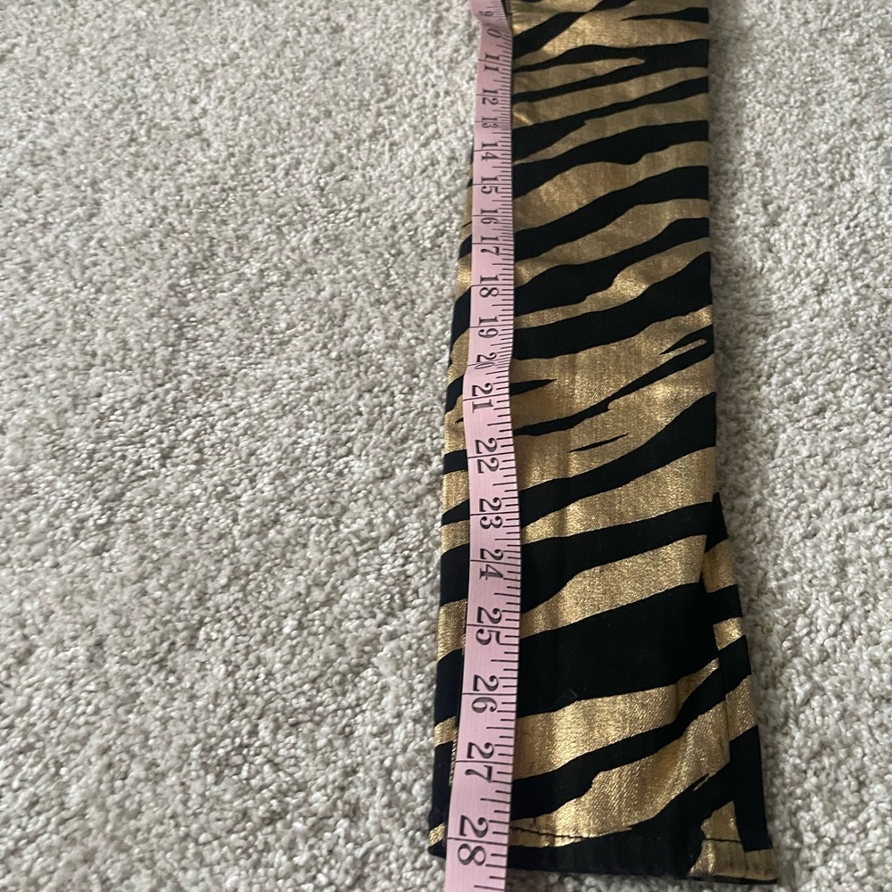 Hudson Nico Black & Gold Zebra Print Jeans Size 24 - Picture 10 of 12